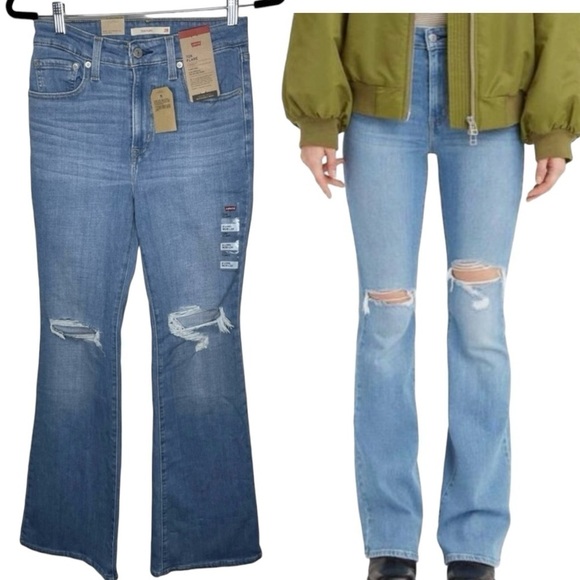 Levi's 726 Hypersoft High-rise Flare Jeans, Size 6 Long - Picture 1 of 10